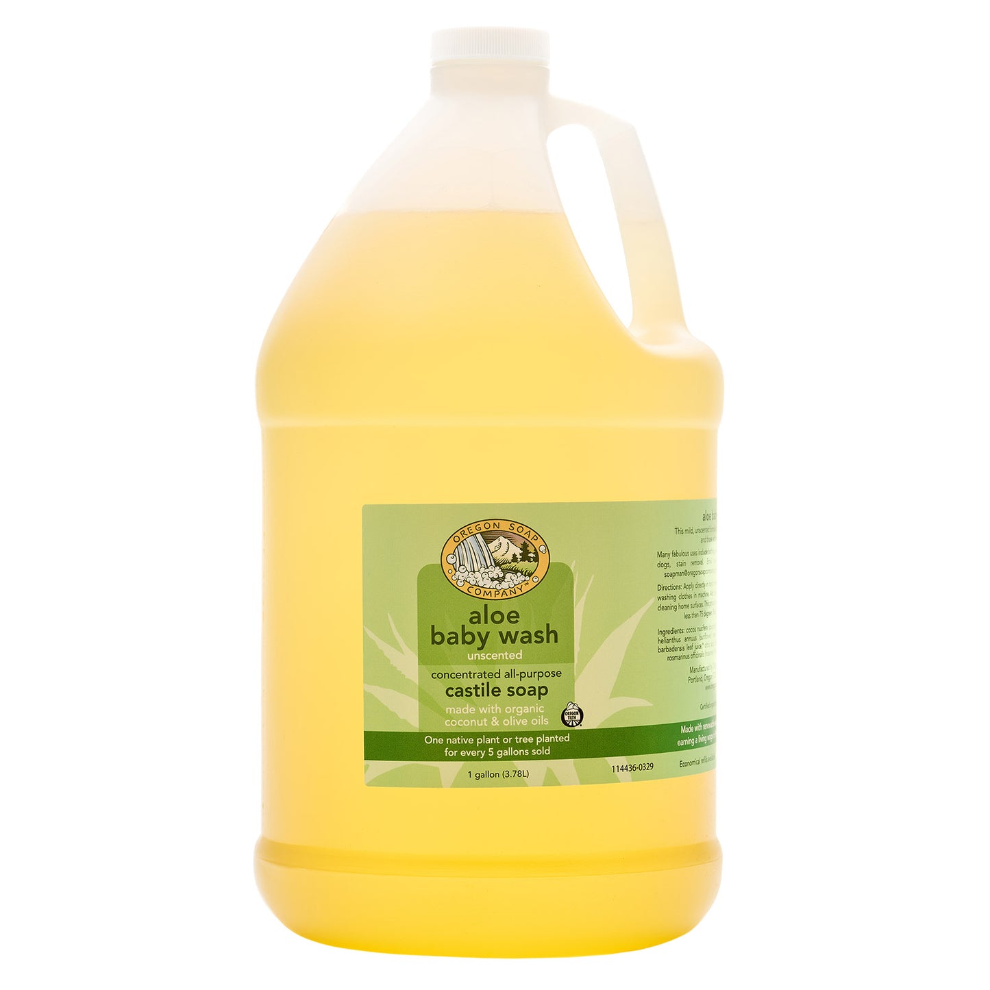Oregon Soap Company Organic Castile Soap, 1 Gallon