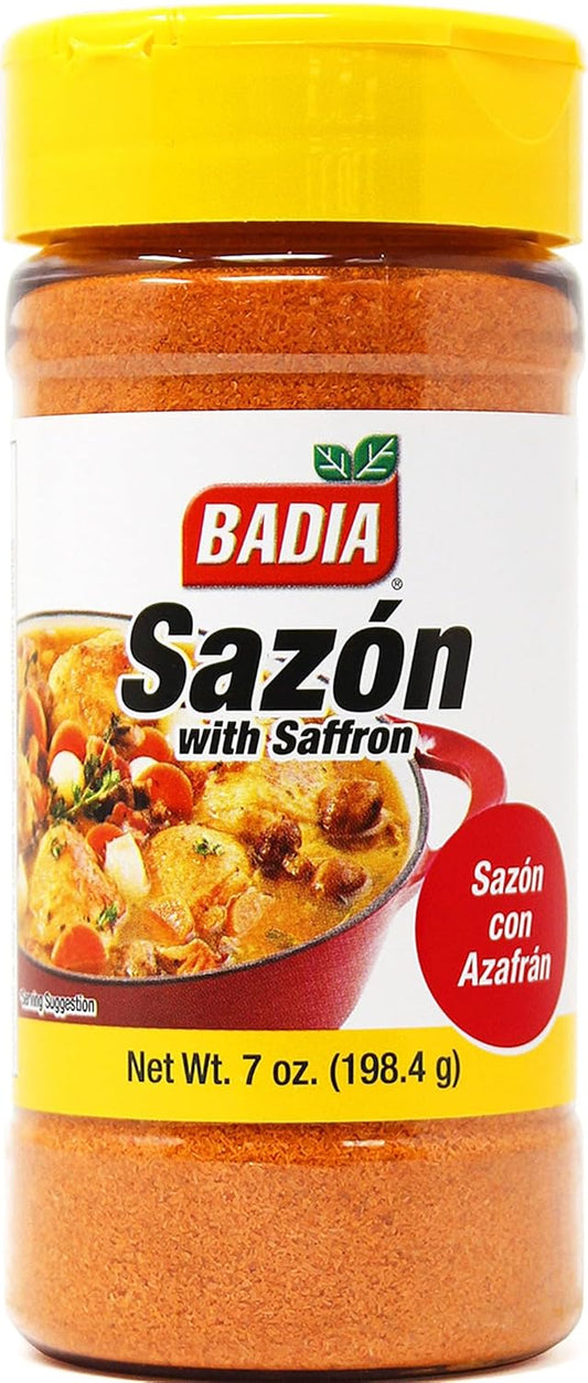 Badia Sazon with Azafran (Saffron) 7 Oz Case of 12