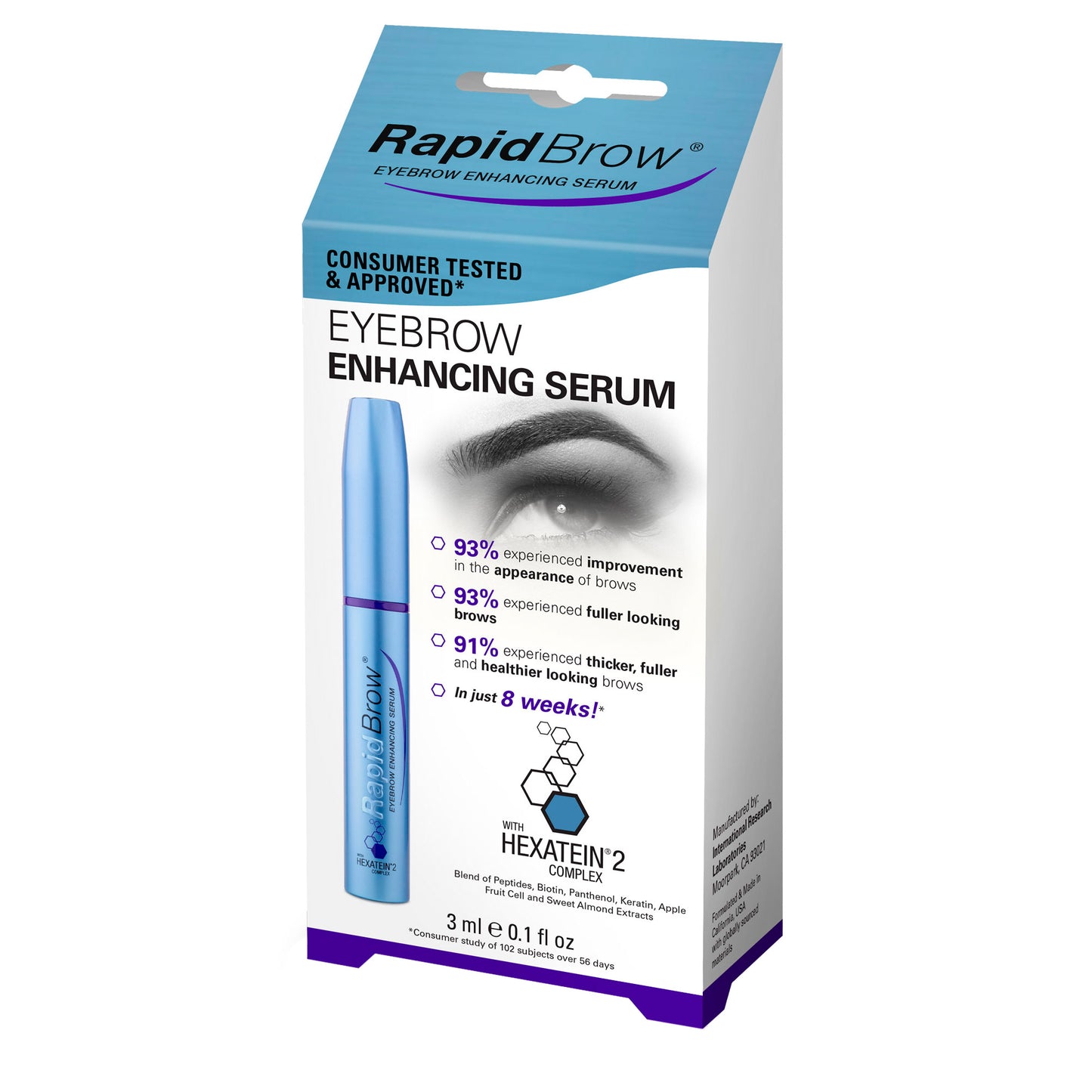 Rapidbrow Eyebrow Enhancing Serum, 0.1 Fl Oz, 2-Pack