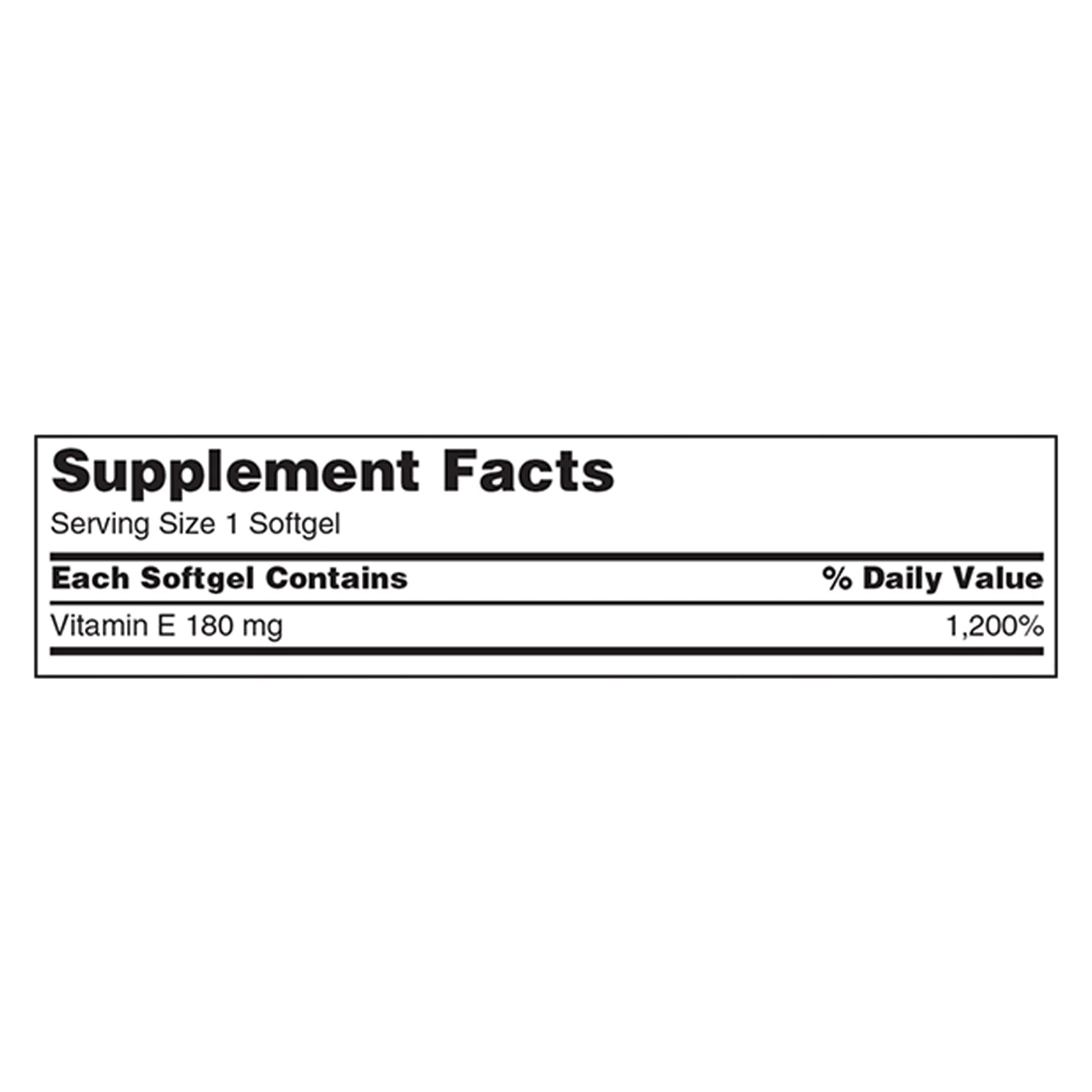 Kirkland Signature Vitamin E 180 Mg., 500 Softgels