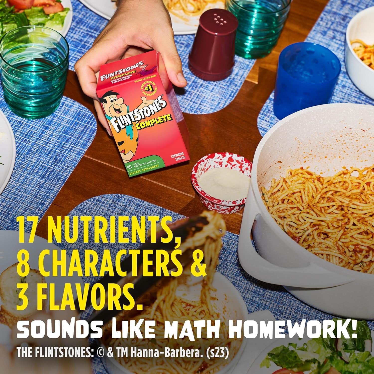 Flintstones Chewable Kids Vitamins, Complete Multivitamin for Kids and Toddlers with Iron, Calcium, Vitamin C, Vitamin D & More, 180Ct