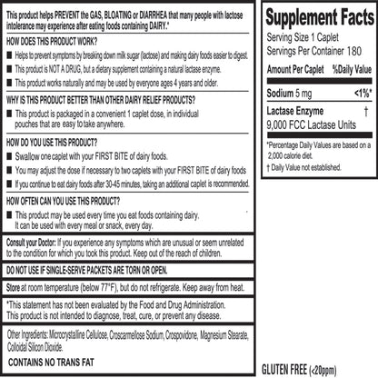 Kirkland Signature Fast Acting Lactase, 180 Caplets