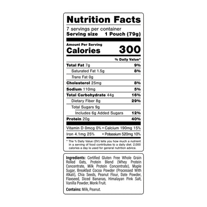 Oats Overnight Variety Pack, 20G Protein Shake, Cookies & Cream & Chocolate Peanut Butter Banana (14-Pack + Blenderbottle)