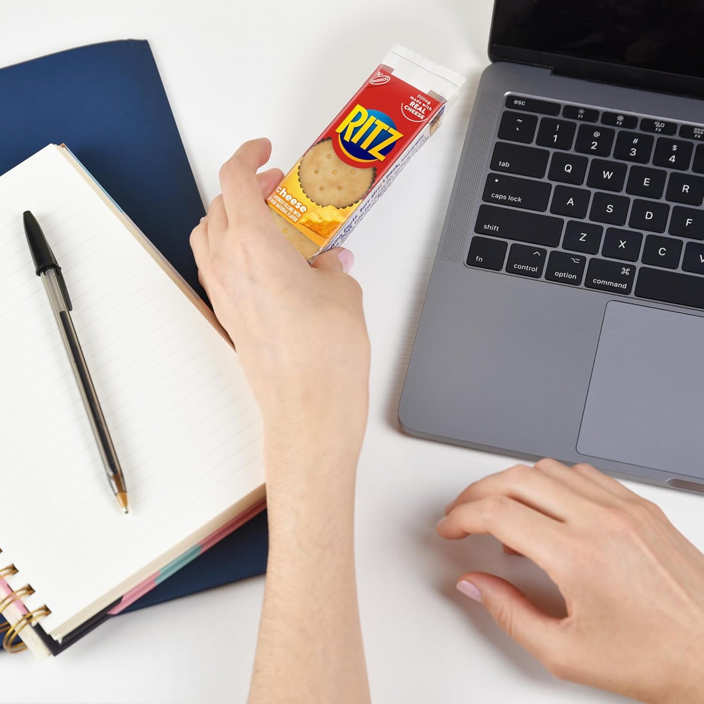 RITZ Cheese Sandwich Crackers, Lunch Snacks, 8 Ct. Case of 6