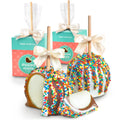 Home Delivery Birthday Chocolate Dipped Caramel Apples Pair 2 Piece Set 
