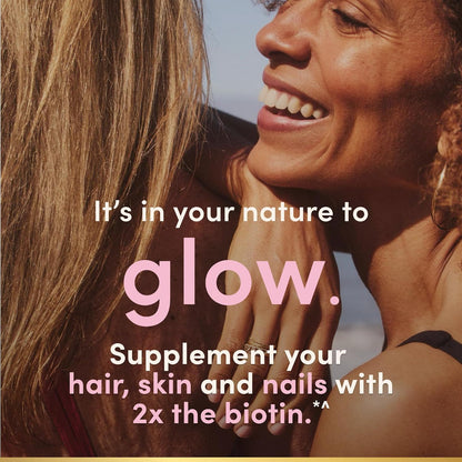 Nature'S Bounty Advanced Hair, Skin & Nails, Argan-Infused Vitamin Supplement with Biotin and Hyaluronic Acid, 150 Rapid Release Softgels, 50 Total Servings