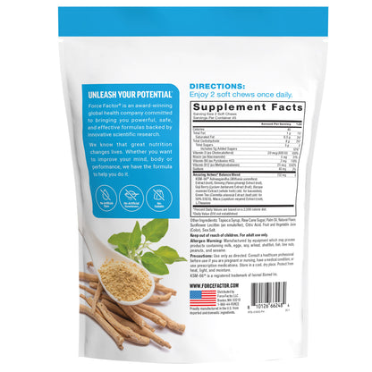 Force Factor Amazing Ashwa, Triple Berry, 90 Soft Chews