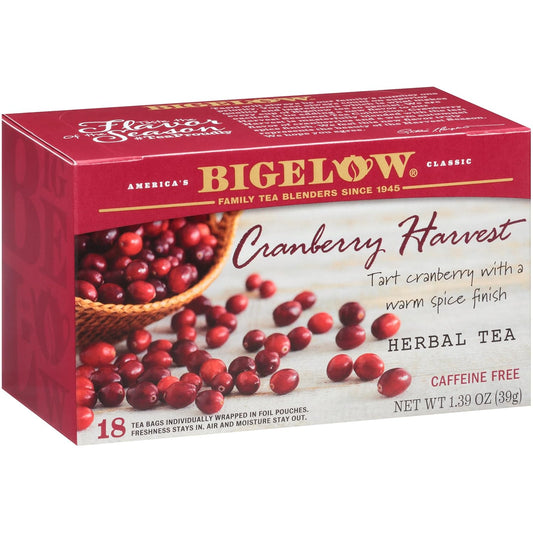 Bigelow Tea Cranberry Harvest Herbal Tea, Case of 6
