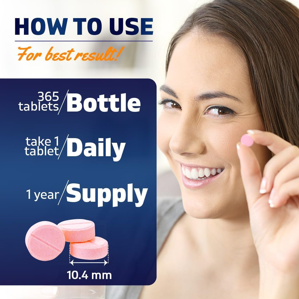 Vitamin B12 1000 Mcg Fast Dissolve – 365 Tablets – Natural Berry Flavor – Supports Energy Metabolism & Nervous System Health