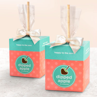 Home Delivery Dark Chocolate Covered Caramel Apples Pair 