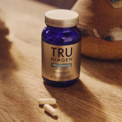 TRU NIAGEN PRO NAD+ Supplement for Brain Function, anti Aging and Cell Regeneration, 2 X 500Mg Patented Niagen, 30 1000Mg Servings | Supports Cellular Energy | Nicotinamide Riboside (NR) Take 2 Daily