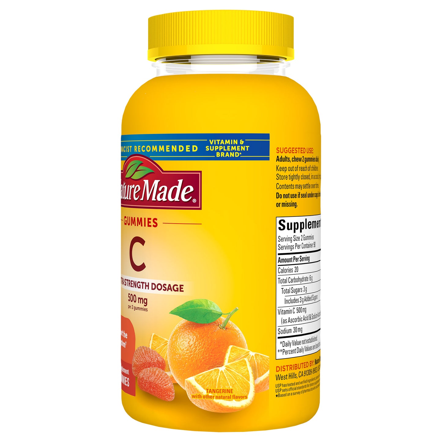 Nature Made Extra Strength Vitamin C 500 Mg, 180 Gummies
