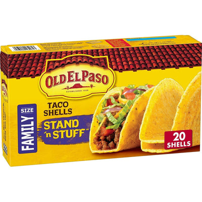 Old El Paso Stand 'N Stuff Taco Shells, Gluten Free, Family Size, 20-Count
