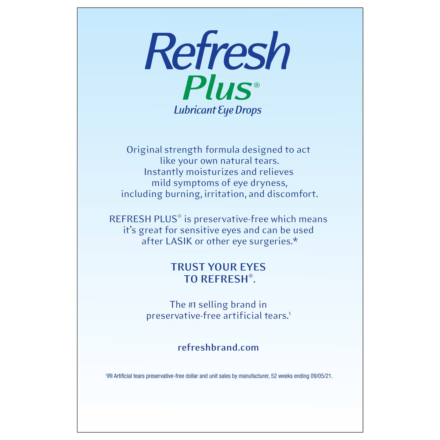 Refresh plus Preservative-Free Lubricant Eye Drops, 100 Single Use Containers