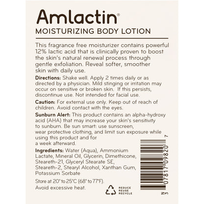 Amlactin Moisturizing Body Lotion with 12% Lactic Acid, 20 Oz