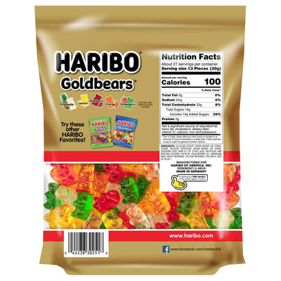 HARIBO Goldbears Gummi Candy - Resealable 10 Oz. Bag