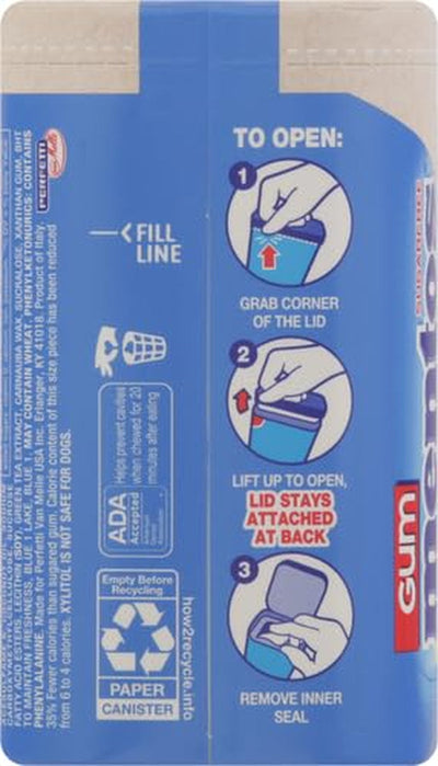 Mentos Pure Sugar-Free Chewing Gum with Xylitol, Mint, in a Recyclable 90% Paperboard Bottle, 80 Piece (Pack of 1)