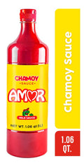 Amor Chamoy Sauce | Bittersweet Flavor | 2,500 Scoville Level Enjoy It with Fruits, Veggies, Snacks, and Drinks | Kosher | 33 Fl Oz Bottle (Pack of 1)