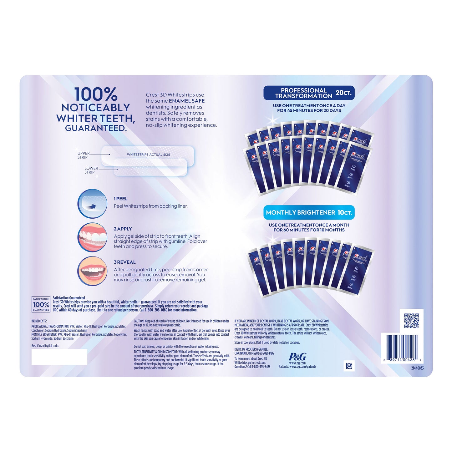 Crest 3D Whitestrips 20 Professional Treatments with 10 Bonus Brightening Treatments