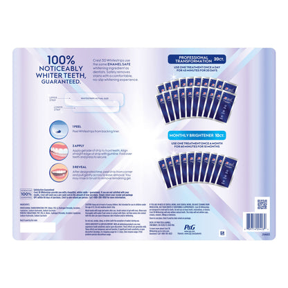 Crest 3D Whitestrips 20 Professional Treatments with 10 Bonus Brightening Treatments