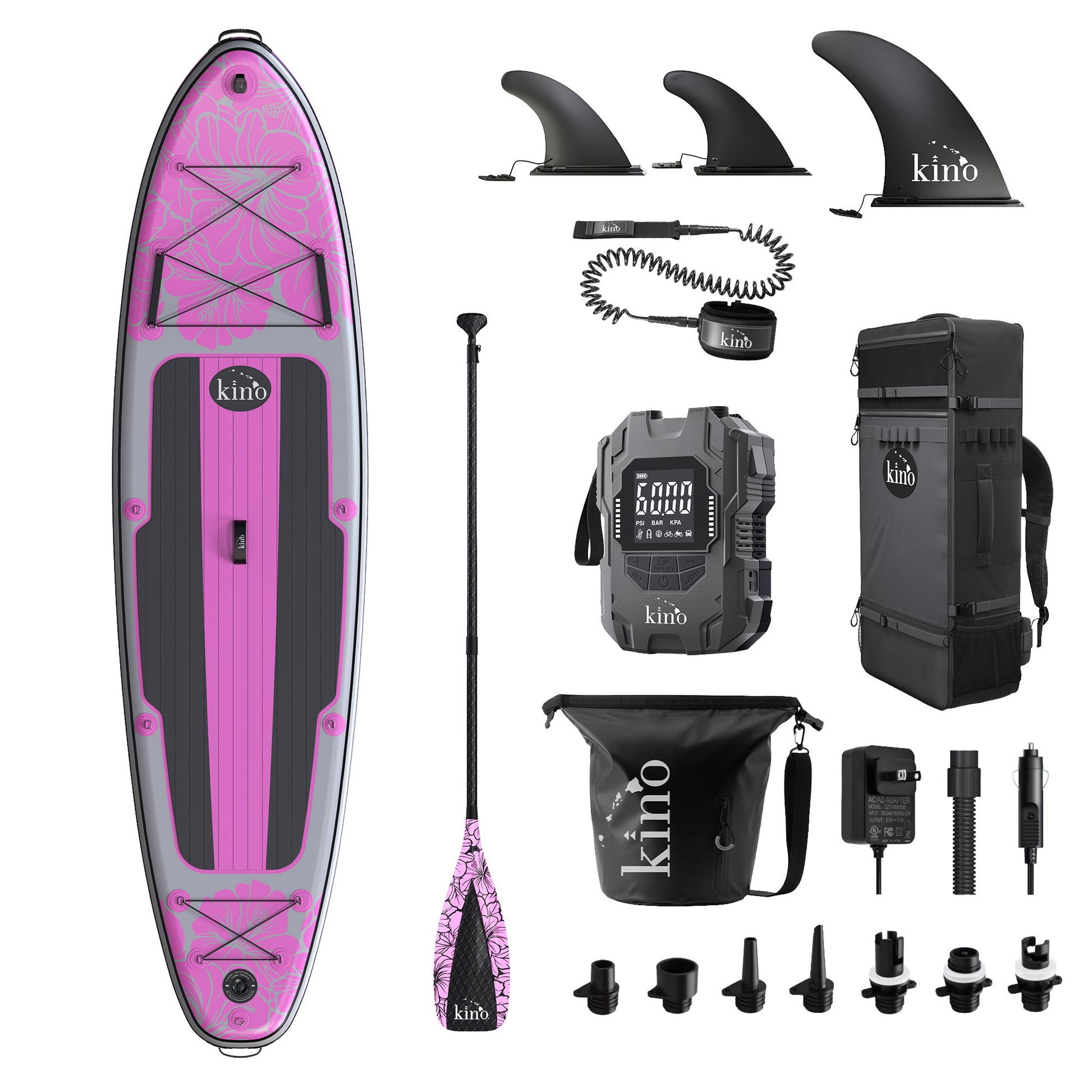 Kino Hibiscus 11' 6" Inflatable Paddle Board Package with Cordless Electric Pump