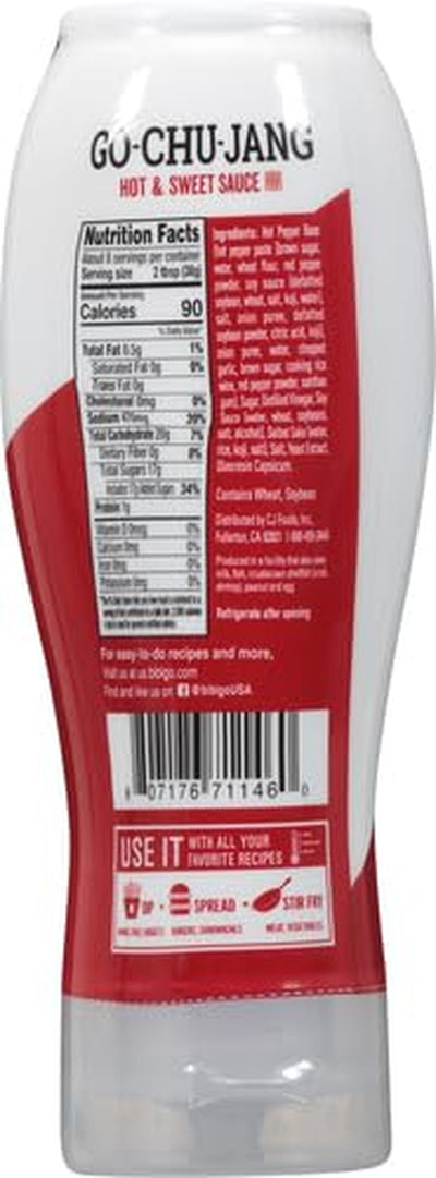 Bibigo - Gochujang Sauce, Hot and Sweet Flavor, Perfectly Blended Flavors, Pantry and Party Must-Have, 11.5-Oz