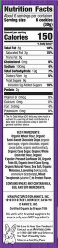 Annie'S Organic Chocolate Chip Cookie Bites, 6.5 Oz.