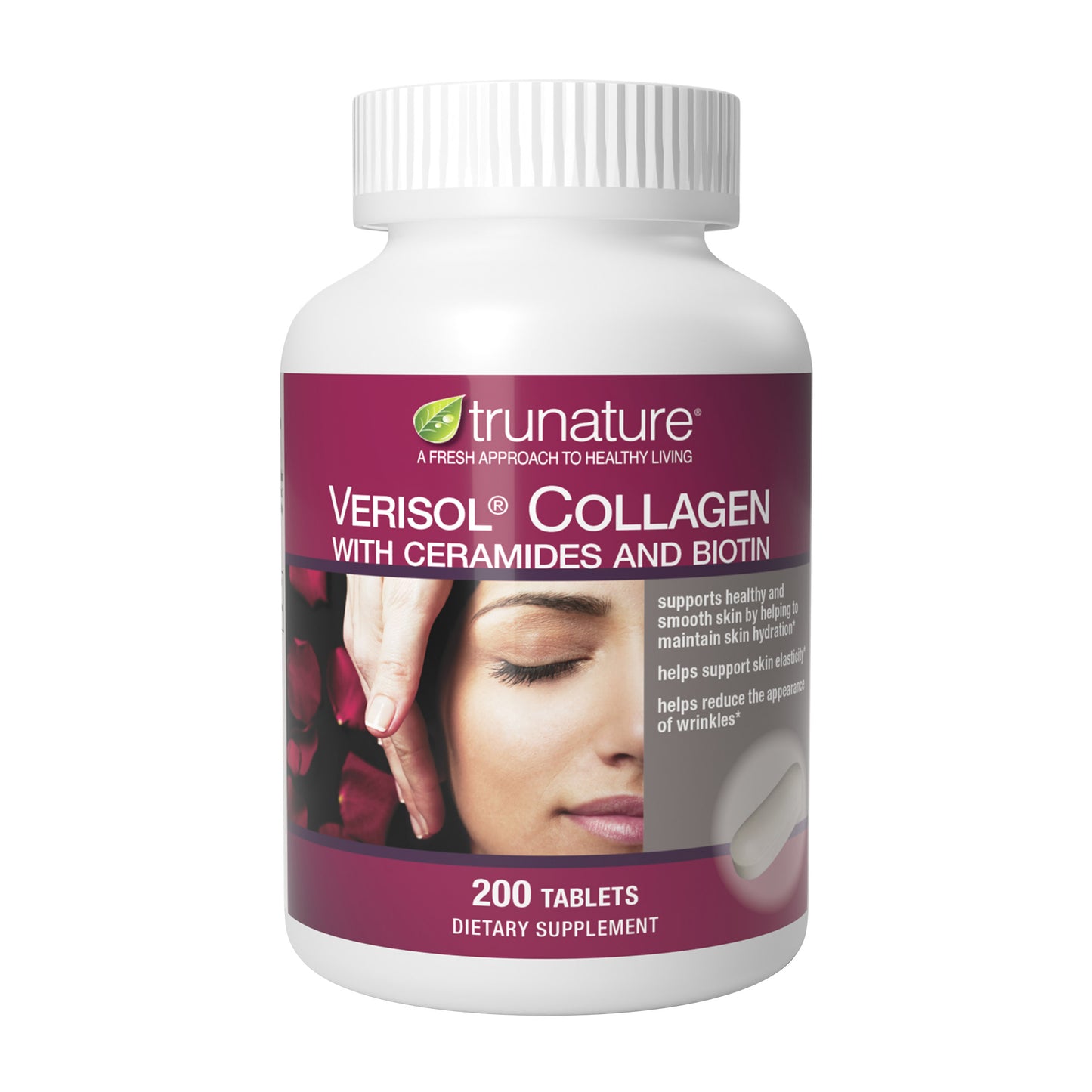 Trunature Verisol Collagen with Ceramides and Biotin, 200Ct