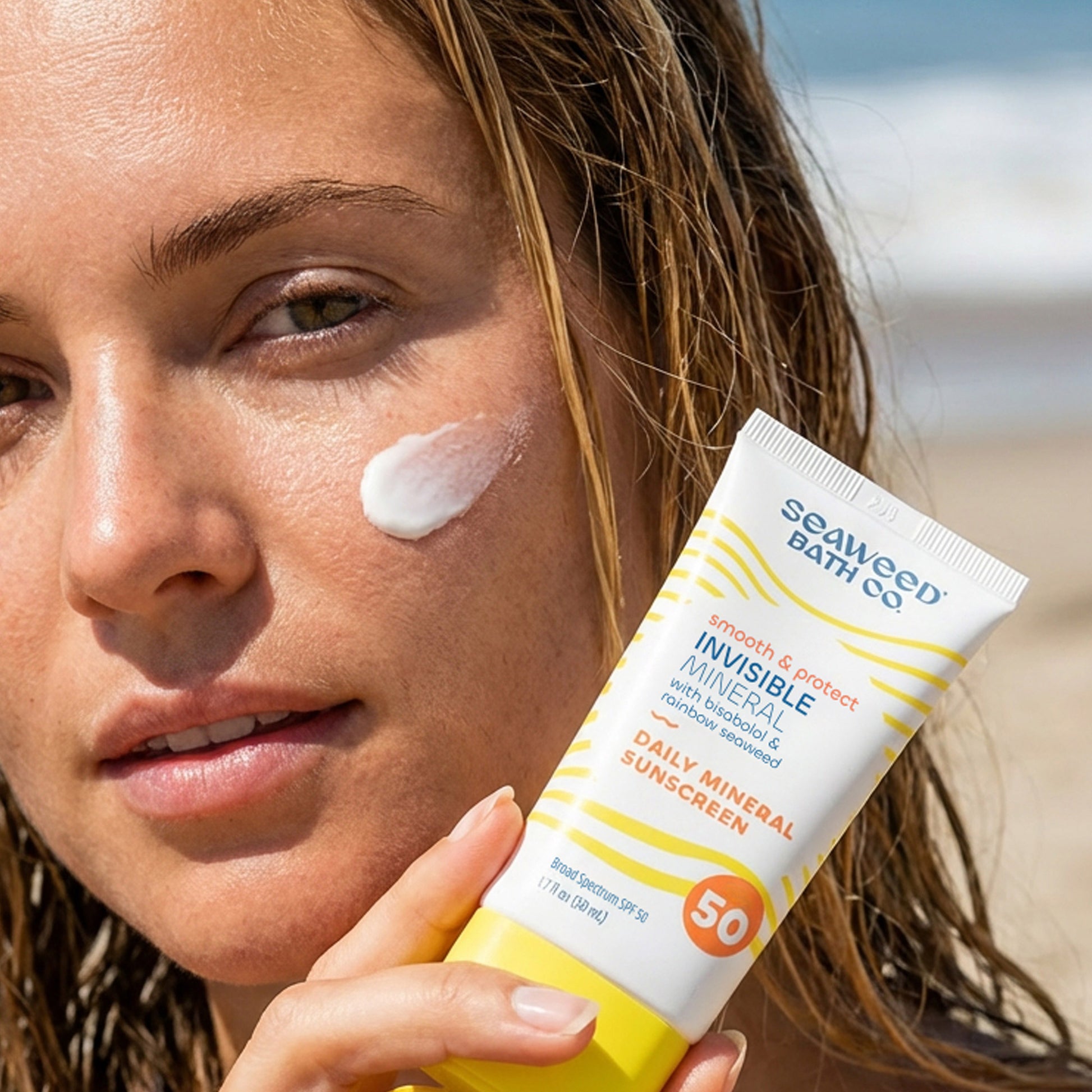 Seaweed Bath Co. Invisible Mineral Sunscreen, SPF 50, 1.7 Fl Oz, 3-Pack