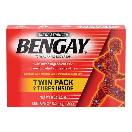 Ultra Strength BENGAY, Non-Greasy Topical Pain Relieving Cream, 8 Ounces