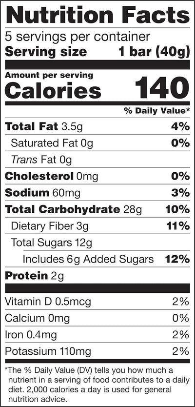 Glutino Gluten Free Oven Baked Bar, Apple Cinnamon, Naturally Flavored, 5 Ct