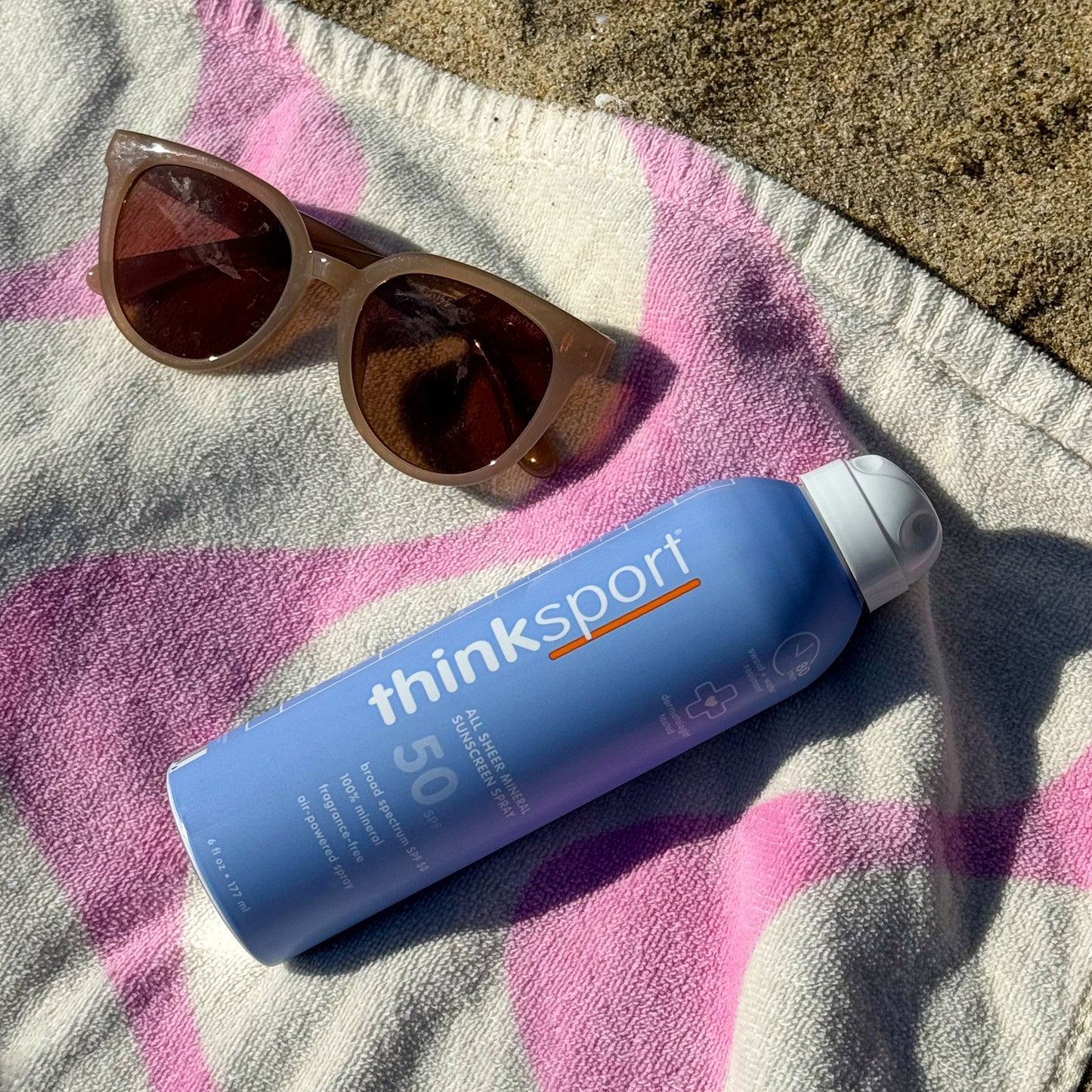 Thinksport All Sheer Mineral Sunscreen Spray SPF 50+, 6 Oz, 2-Pack
