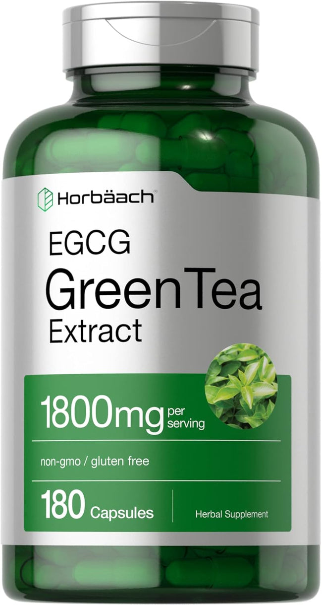 EGCG Green Tea Extract Pills | 180 Capsules | Max Potency | Non-Gmo & Gluten Free Supplement