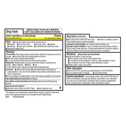 Kirkland Signature Extra Strength Acetaminophen 500 Mg., 400 Gelcaps
