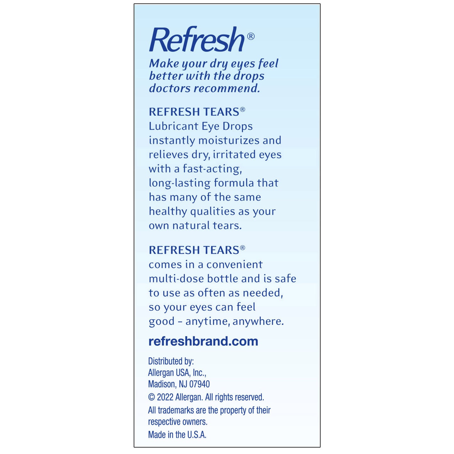 Refresh Tears Lubricant Eye Drops Multi-Pack, 65 Ml.