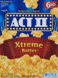 ACT II Xtreme Butter Popcorn, 2.75 Oz, 6 Ct