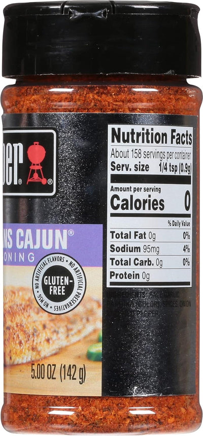 Weber N'Orleans Cajun Seasoning, 5 Ounce Shaker