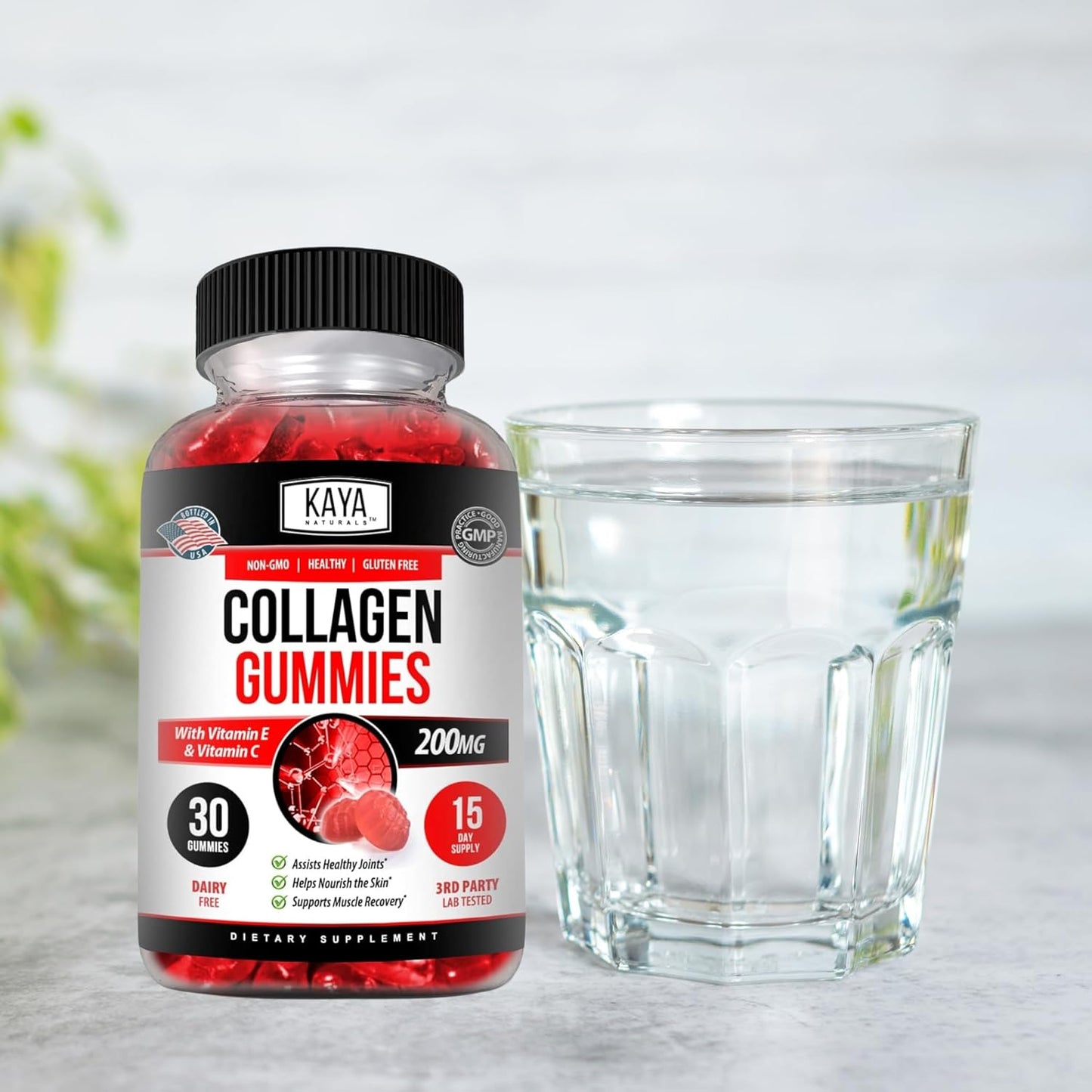 Naturals Collagen Gummies for Men & Women Supplement | Nature Made Gummies - 1000Mg of Hydrolyzed Collagen, Vitamin C, Selenium & Biotin, Strawberry Flavor - 30 Count