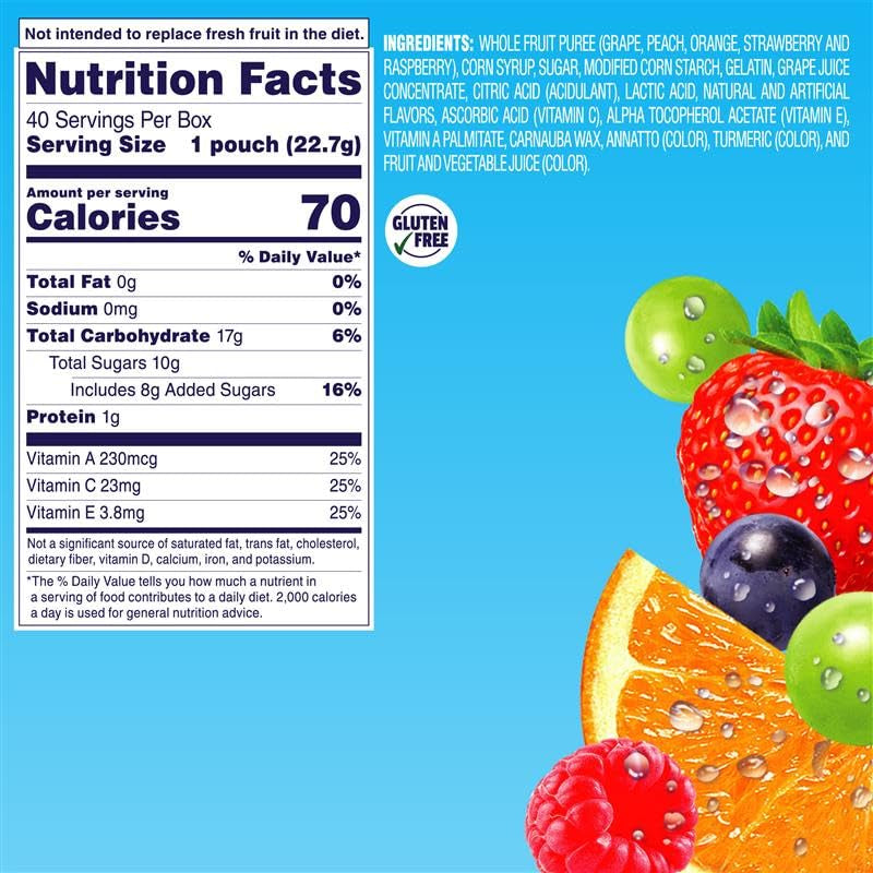 Welch'S Fruit Snacks, Mixed Fruit Snack Box 0.8Oz Case of 40