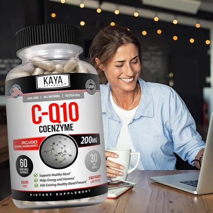 Naturals - Coq10 Power Antioxidant Supplement for Vascular, Heart Health, Healthy Blood Pressure Levels, and Immune Function - Restores Daily Cellular and Energy Production - 60 Veggie Capsules