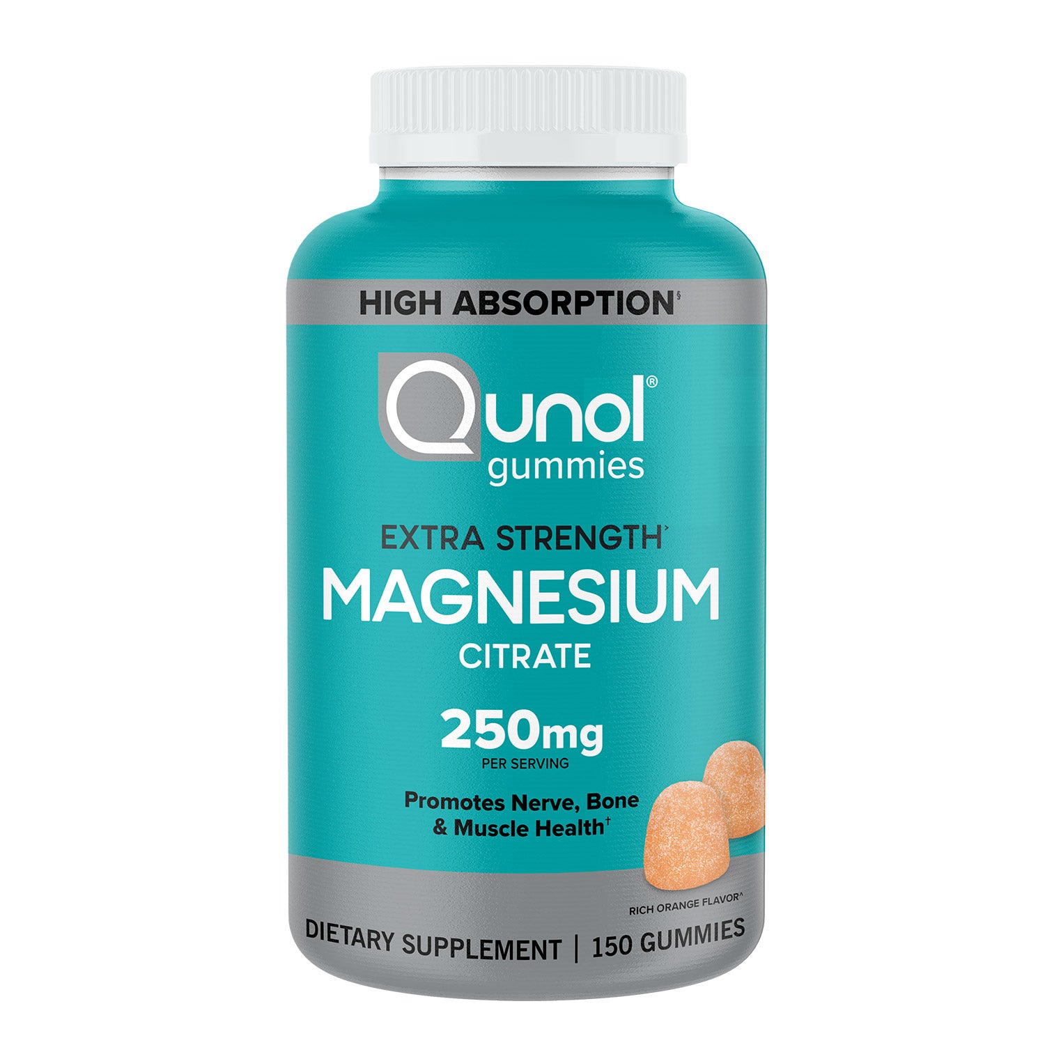 Qunol Magnesium Extra Strength 250 Mg, 150 Gummies