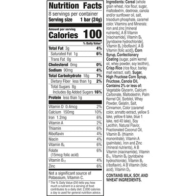Cinnamon Toast Crunch Breakfast Cereal Treat Bars, Snack Bars, 8 Ct