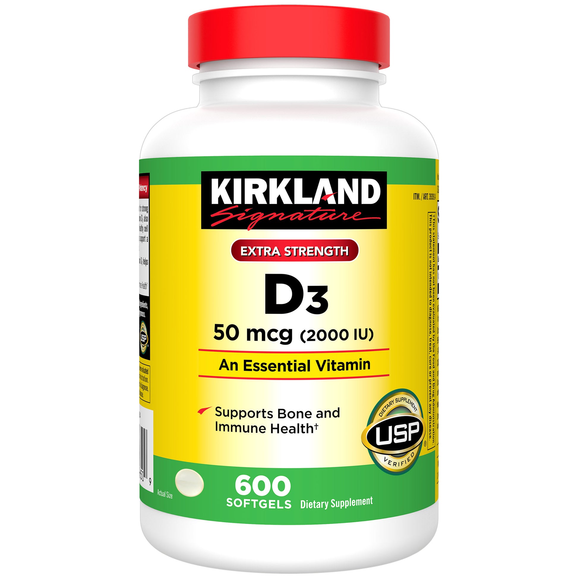 Kirkland Signature Extra Strength D3 50 Mcg., 600 Softgels