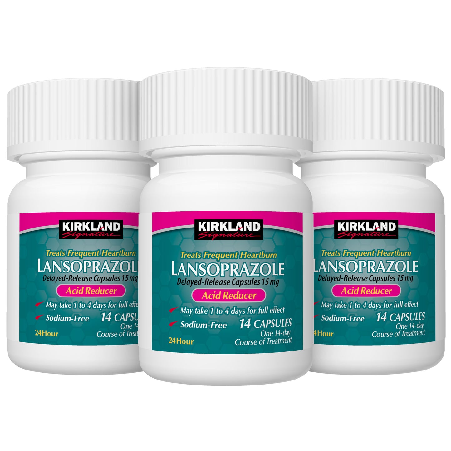 Kirkland Signature Lansoprazole 15 Mg. Acid Reducer, 42 Capsules