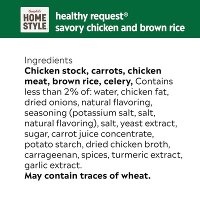 Campbell'S Homestyle Healthy Request Savory Chicken and Rice Soup, 16.1 OZ Can