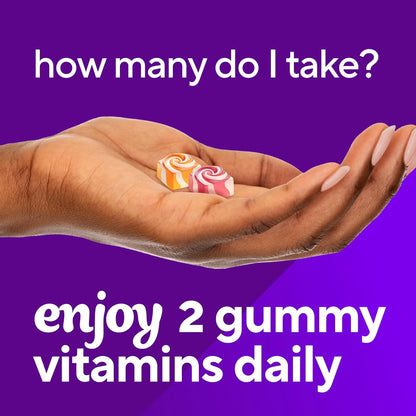 Vitafusion Chewable Calcium Gummy Vitamins for Bone and Teeth Support, Calcium Gummies, Fruit and Cream Flavor, 100 Count, 50 Day Supply