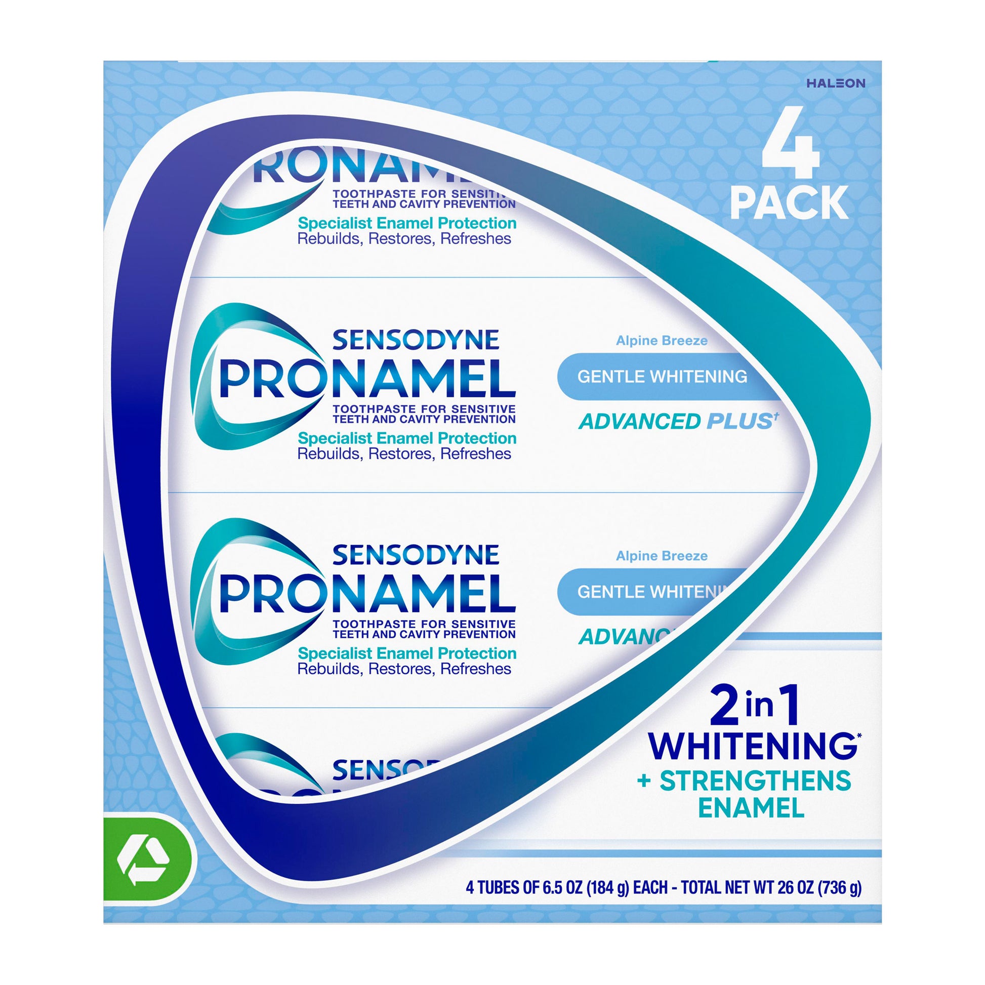 SENSODYNE Pronamel Gentle Whitening Advanced Toothpaste, 6.5 Oz, 4-Pack