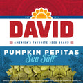 DAVID Sea Salt Pumpkin Pepitas Seeds, Keto Friendly, 5 Oz Resealable Bag