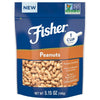 Fisher Peanuts, 5.15 Oz Resealable Bag Roasted Unsalted Nuts for Cooking, Baking, or Snacking, Natural & Gluten Free Cocktail Nuts Snack, Vegan, Keto, Plant Based Protein