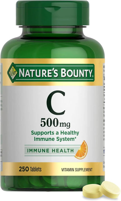 Nature'S Bounty Vitamin C 500Mg, Supports a Healthy Immune System, Daily Vitamin Supplement, 250 Vegetarian Tablets